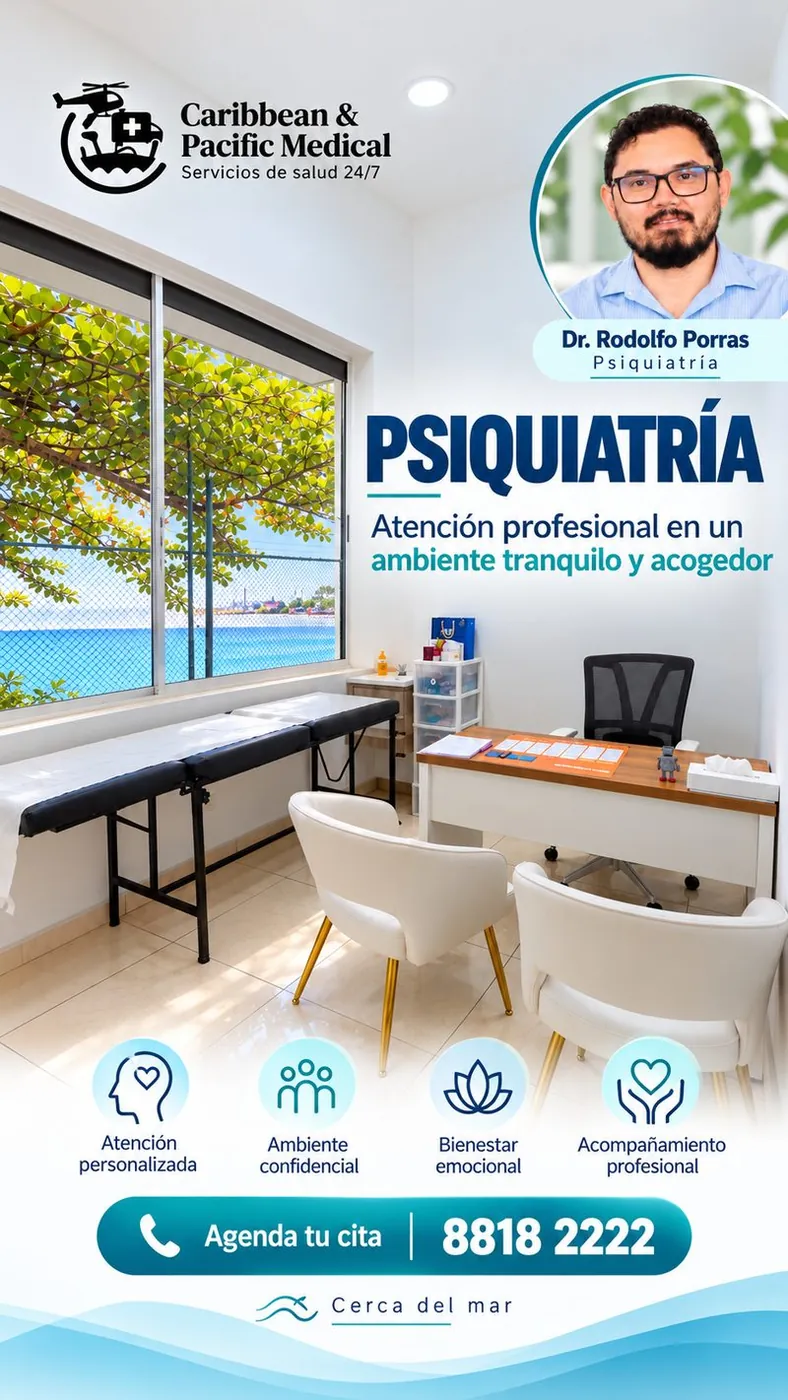 Dr. Rodolfo Porras, psiquiatría, Caribbean & Pacific Medical